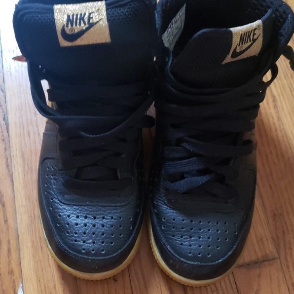 2008 Nike Terminator High Supreme Size 5.5US Rock N Roll Studs Black Gold - Picture 1 of 6